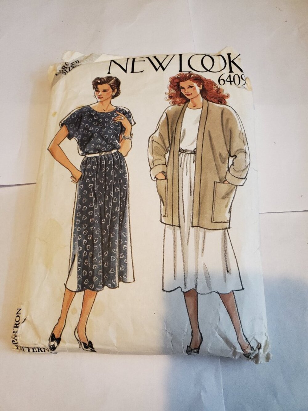 NEW LOOK 6409 JACKET DRESS LARGER SIZES 18 - 26 PATTERN